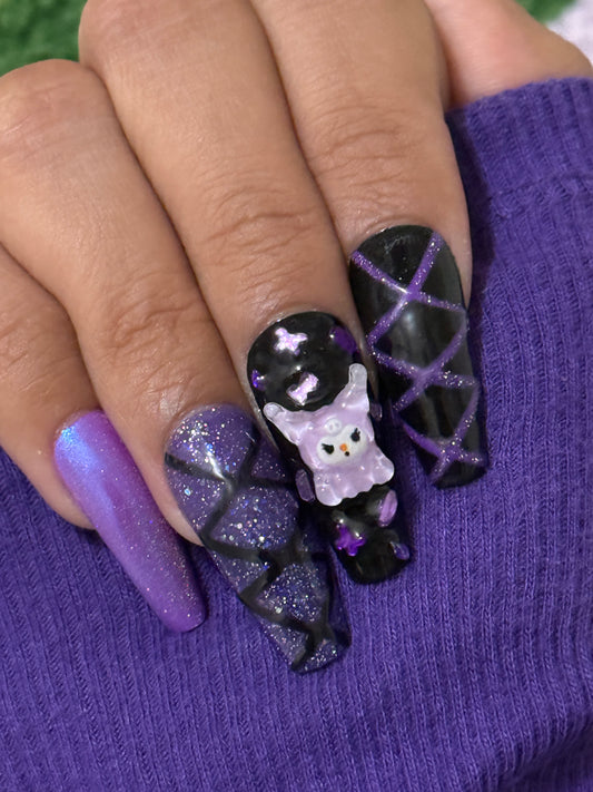 Purple Kuromi Press-on Nails
