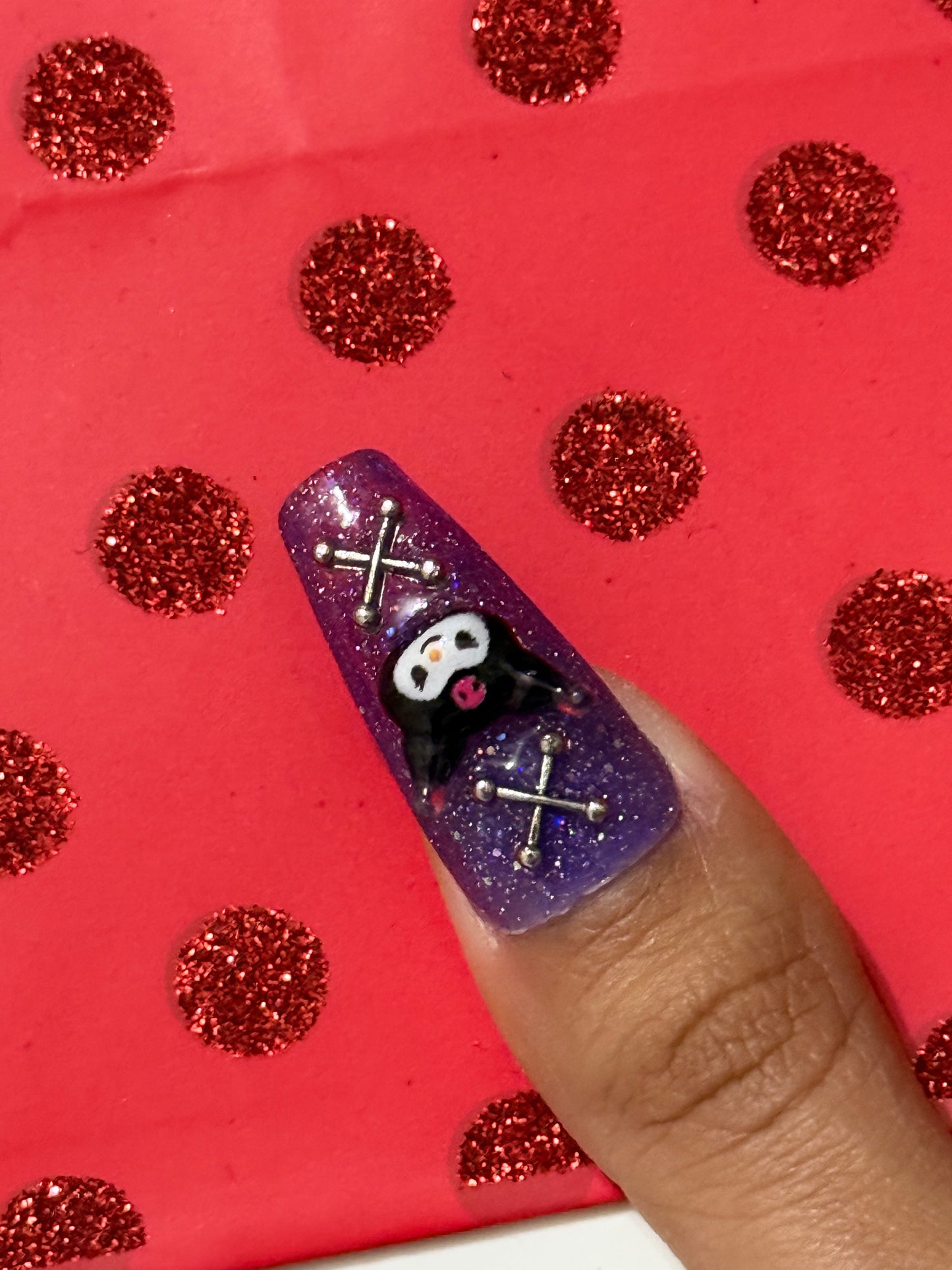 Purple Kuromi Press-on Nails